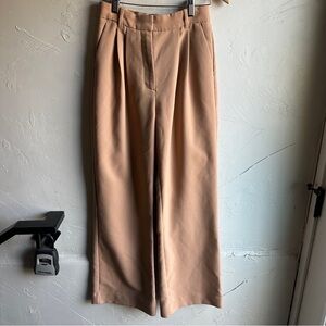 Abercrombie Sloan Wide Leg Pants Neutral Beige Clean Girl Quiet Luxury Sz 26